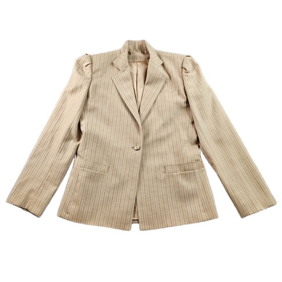 Daniel for Spellbound Jackets & Blazers - Daniel for Spellbound Blazer Jacket Women's 6 Brown Pinstripe Lined òNotch Lapel